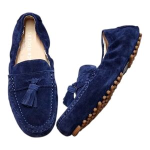 Jack Rogers Women's Bedon Tassel Driver  Midnight Suede Moccasins NIB